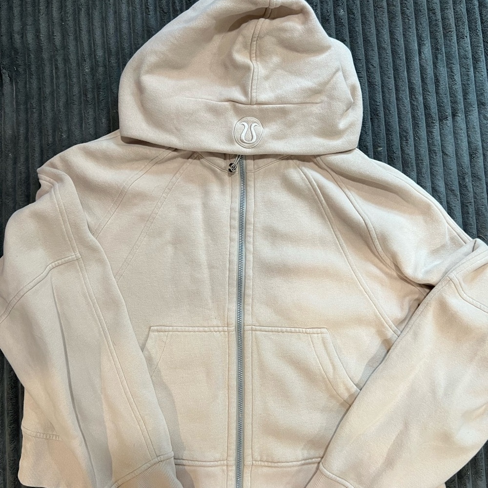Lululemon Cream Full Zip Scuba